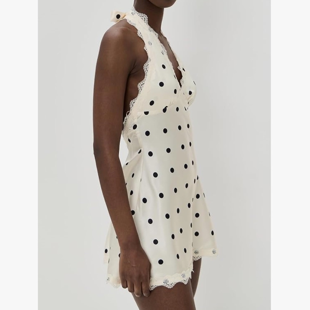 NWT Lioness Polka Dot Halter Mini Dress | SMALL - Picture 5 of 13